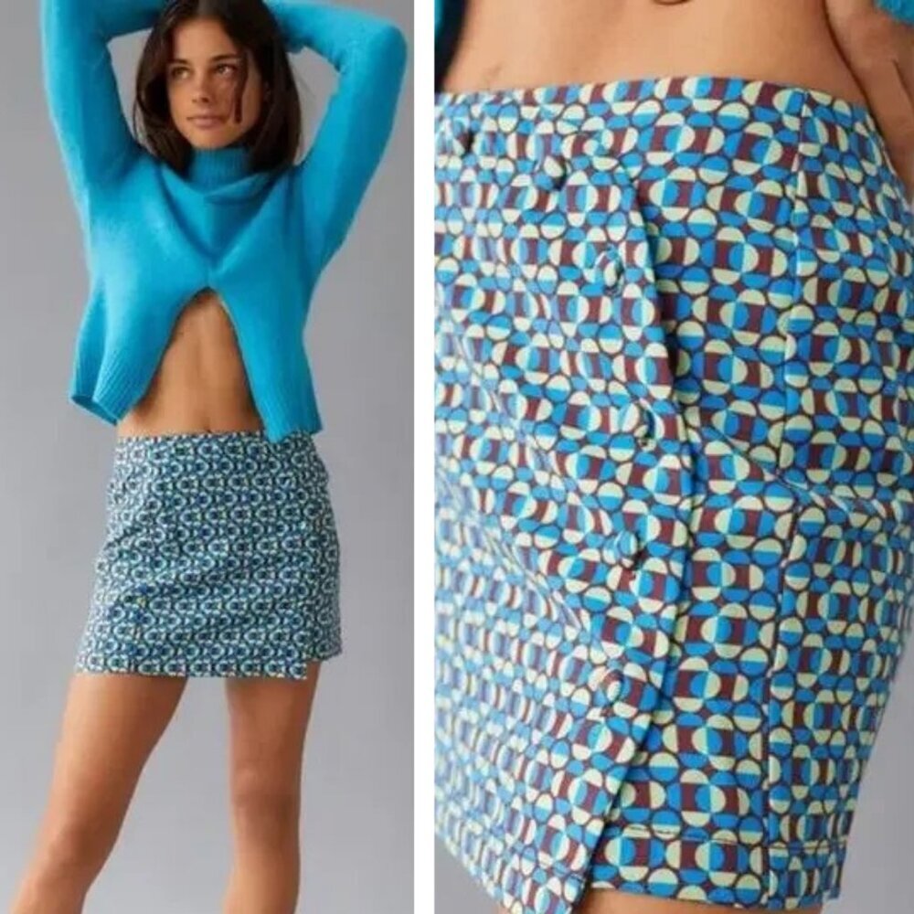 Urban Outfitters Jagger Button-Front Mini Skirt